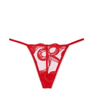 NWT Victoria’s Secret Ribbon Bow Thong Panty